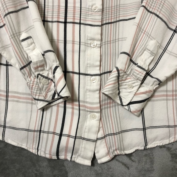 Chico's Women Button Up Shirt Size 2P Plaid Casual Petite Office - Picture 6 of 10